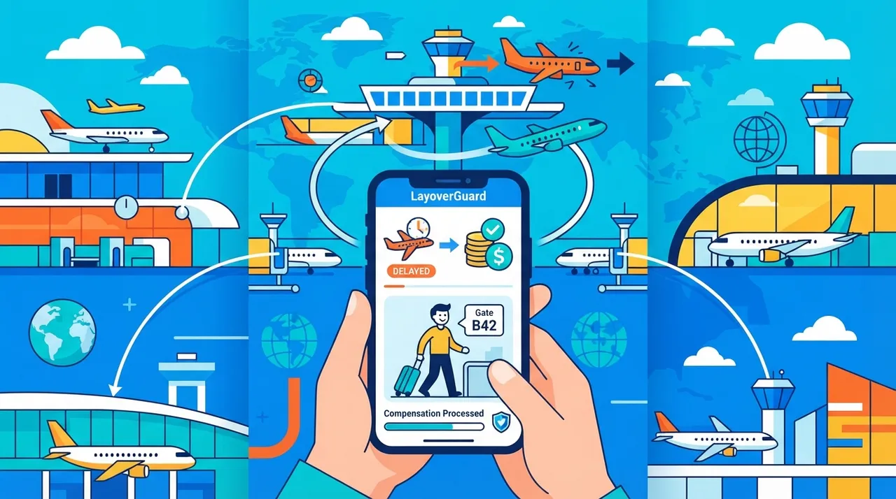 LayoverGuard — تعويض آليّ لتأخر رحلات الربط