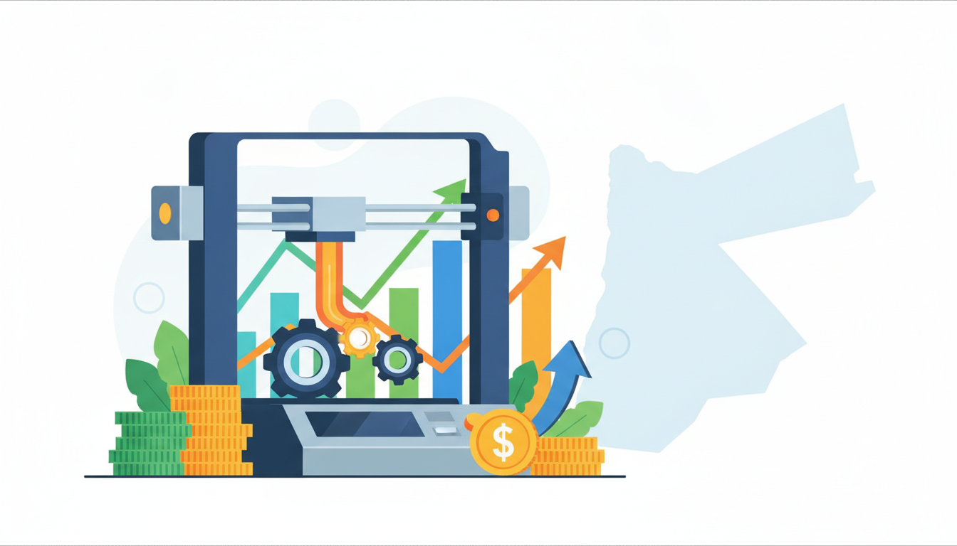 دراسة جدوى مشروع تصنيع طابعات ثلاثية الأبعاد متخصصة لإنتاج قطع غيار صناعية معدنية في الأردن